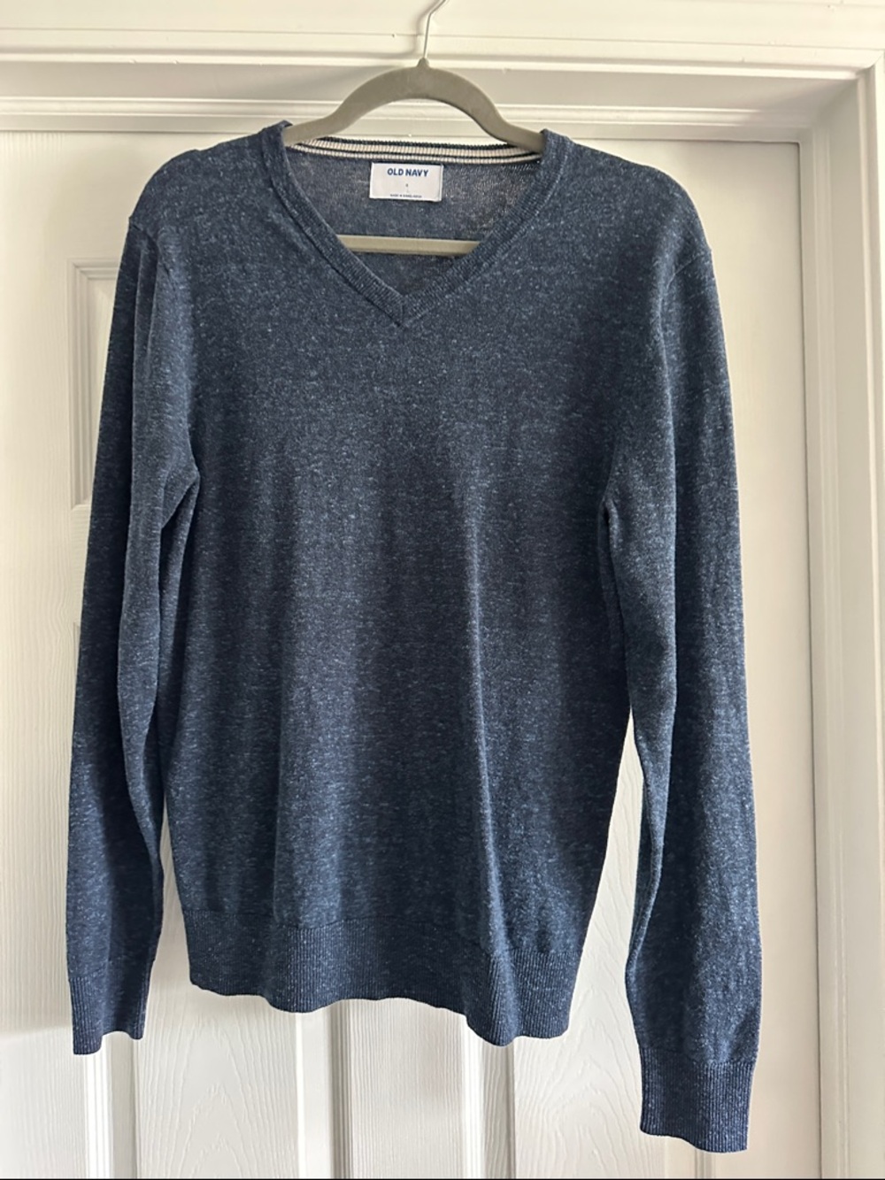Old Navy Men's V-Neck Sweater - Heather Navy
